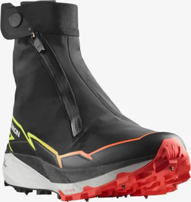 Salomon Winter Cross Spike black/fiery coral/safety yellow