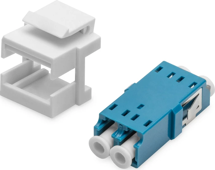 Digitus LWL/LWL-Kupplung, LC-Duplex auf LC-Duplex Kupplung, SM, OS2, Keystone-Modul