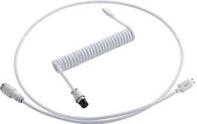 CableMod Pro Coiled Keyboard Cable USB Micro-B auf USB-A, Tastaturkabel (Spiral-Textilkabel), 1.5m, Glacier White