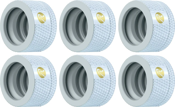 Raijintek Pelias D161806 Fitting G1/4" 16mm, weiß, 6er-Pack