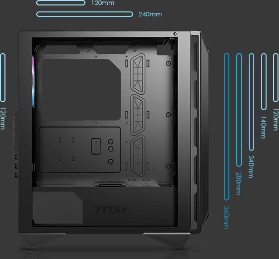 MSI MPG Gungnir 111R, Glasfenster