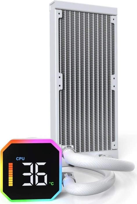 Montech HyperFlow Digital 240 White, weiß