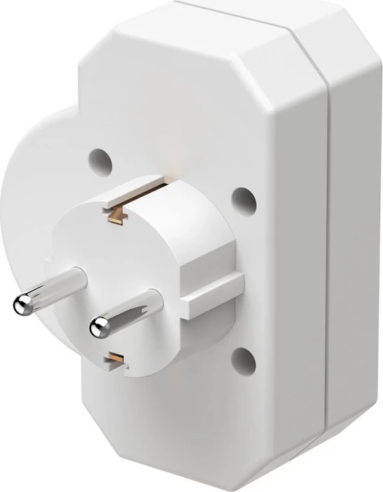 Hama Adapterstecker mit Schalter, 3-fach, 1x Schuko, 2x Euro, weiß