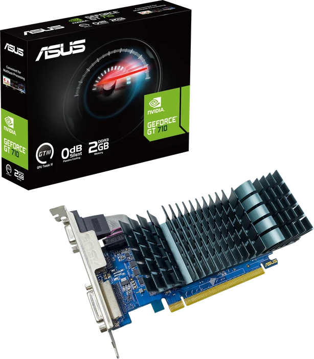 ASUS GeForce GT 710, GT710-SL-2GD3-BRK-EVO, 2GB DDR3, VGA, DVI, HDMI