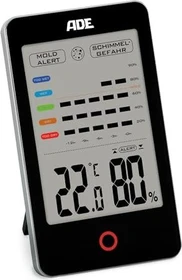 ADE Hygrometer-Temperaturstation schwarz, digital