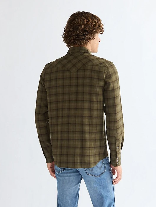 Wrangler Regular Western Hemd langarm olive night (Herren)