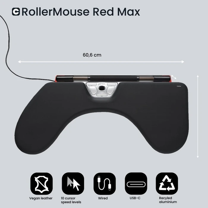 Contour Design RollerMouse Red Max Wired, USB-C