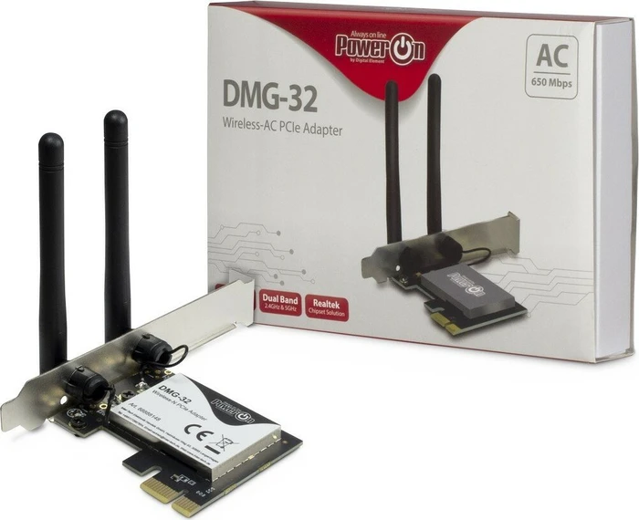 Inter-Tech PowerOn DMG-32, 2.4GHz/5GHz WLAN, PCIe x1