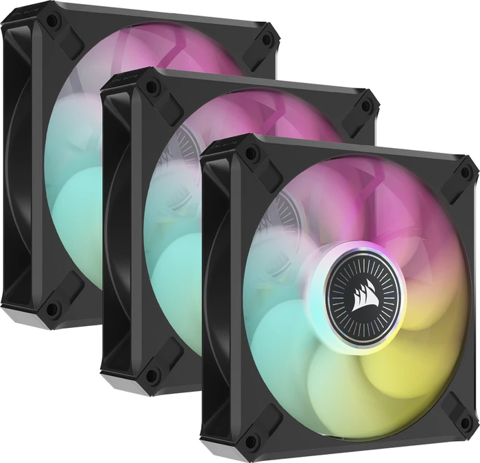 Corsair ML Series iCUE ML120 RGB Elite Triple Fan Kit, schwarz, LED-Steuerung, 120mm, 3er-Pack