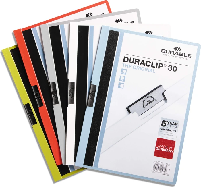 Durable Duraclip 30 Klemmmappe, A4, anthrazit/transparent
