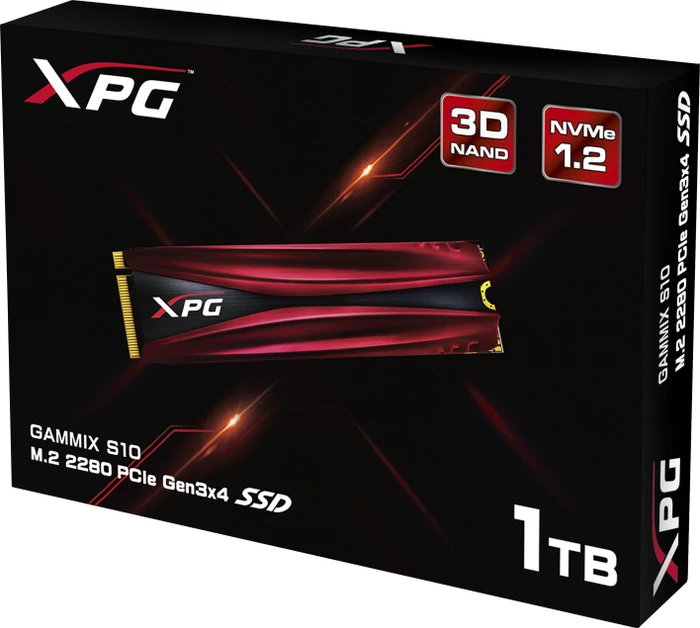 ADATA XPG Gammix S10 1TB, M.2 2280 / M-Key / PCIe 3.0 x4, Kühlkörper