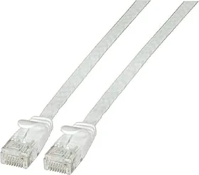 EFB Elektronik PVC kompakt Flach-Patchkabel, Cat6a, U/UTP, RJ-45/RJ-45, 3m, weiß