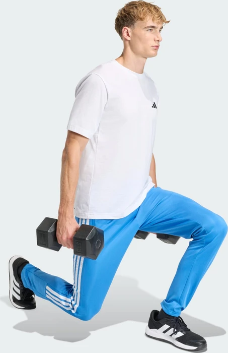 adidas Workout Essentials All-Set 3-Streifen Hose lang ray blue/white (Herren)