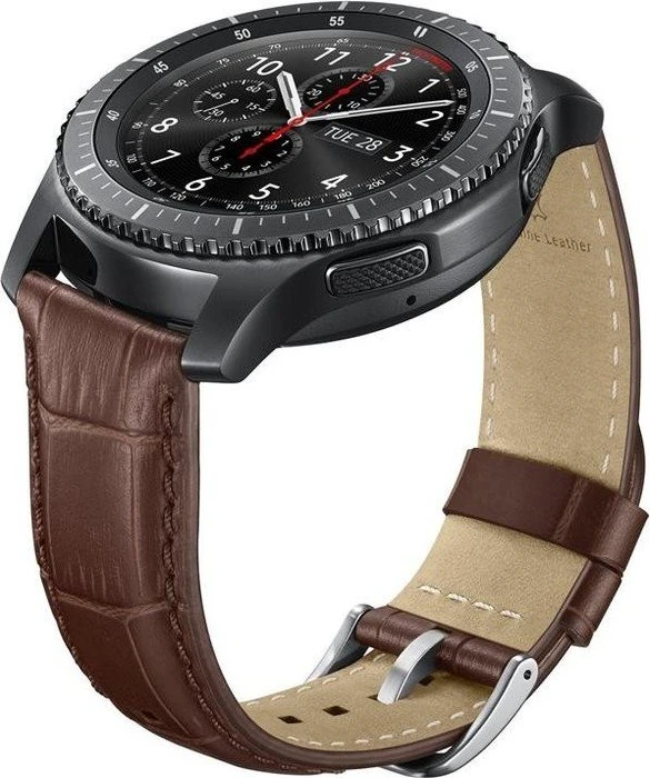 Samsung Lederarmband Alligator Grain für Samsung Gear S3 braun
