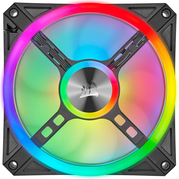 Corsair QL Series iCUE QL120 RGB PWM Triple Fan Kit, schwarz, LED-Steuerung, 120mm, 3er-Pack