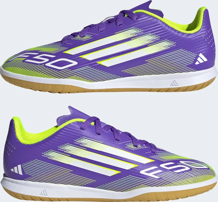 adidas F50 Club IN purple rush/cloud white/lucid lemon (Junior)