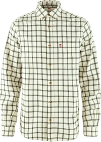 Fjällräven Övik Flannel Hemd langarm chalk white/laurel green (Herren)