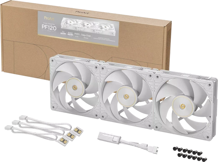 ASUS ProArt PF120, weiß, 120mm, 3er-Pack