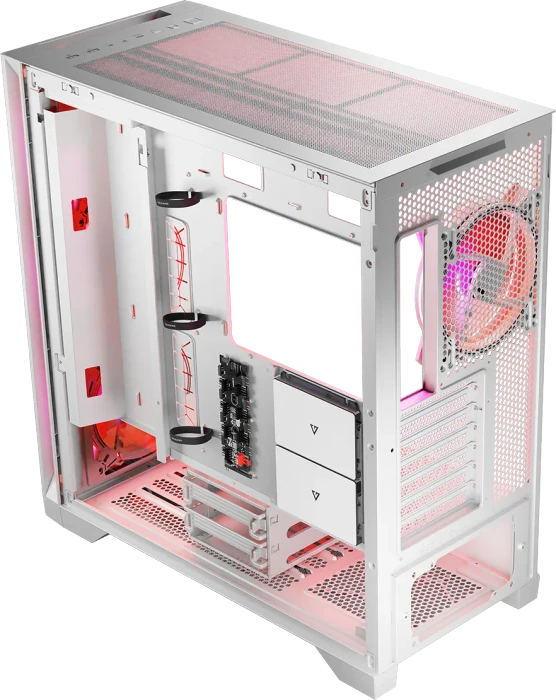 Modecom Volcano Expanse S Apex ARGB Midi, weiß, Glasfenster