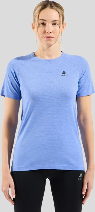 Odlo Essentials Seamless Funktionsshirt kurzarm persian jewel melange (Damen)