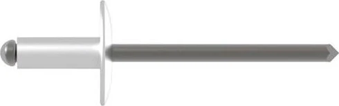 Gesipa A2 Edelstahl Großkopf Blindniete 4.8x25mm, 200 Stück