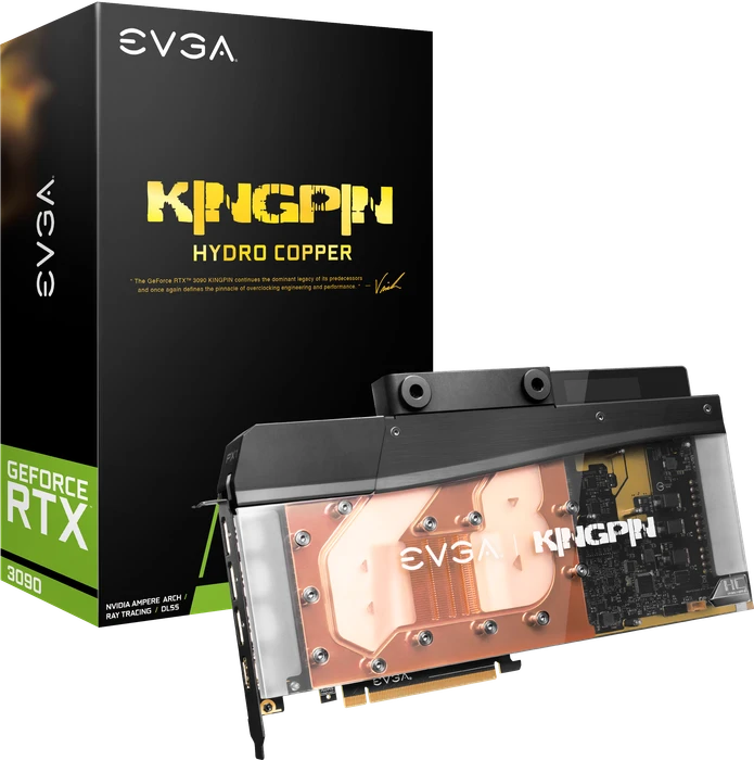 EVGA GeForce RTX 3090 KINGPIN Hydro Copper Gaming, 24GB GDDR6X, HDMI, 3x DP