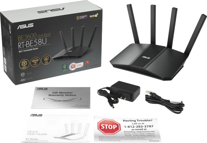 ASUS RT-BE58U, V2, Wi-Fi 7, BE3600