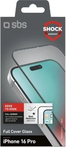 SBS Mobile Full Cover Glass Screen Protector für Apple iPhone 16 Pro