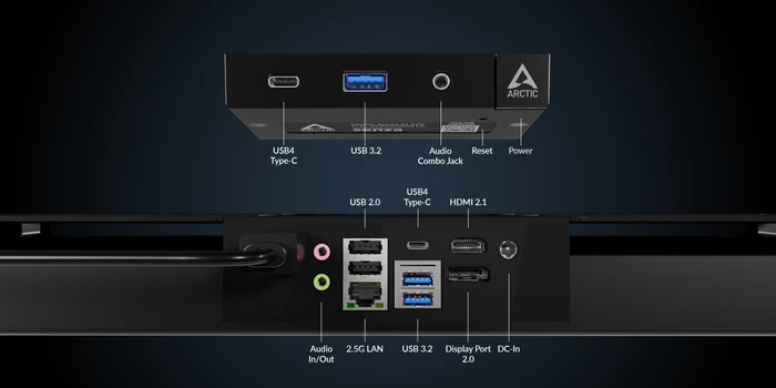 ARCTIC Senza AI - Under Desk PC, Ryzen AI 9 HX 370, 32GB RAM, 1TB SSD, Windows 11 Pro