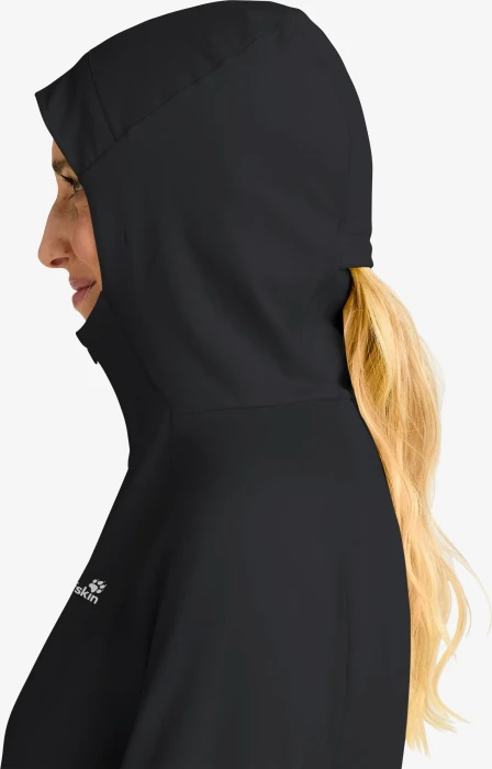 Jack Wolfskin Prelight Trail Hooded Funktionsshirt langarm schwarz (Damen)