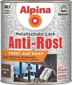 Alpina Farben Metallschutz-Lack Hammerschlag außen kupfer, 750ml