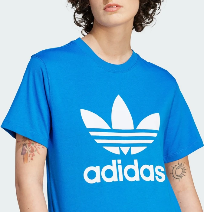 adidas Adicolor Classics Trefoil T-Shirt kurzarm blue bird (Damen)