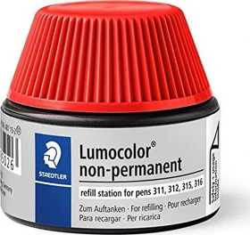 Staedtler Lumocolor 487 15 Non-Permanentmarker Nachfüllstation 20ml, rot