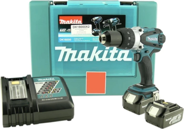 Makita BHP458RFE Akku-Schlagbohrschrauber inkl. Koffer + 2 Akkus 3.0Ah
