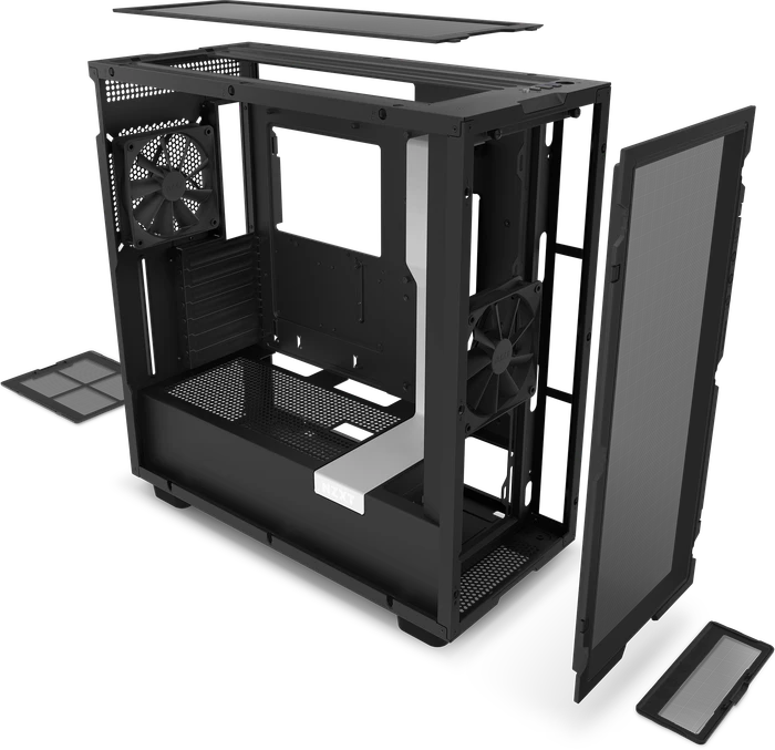 NZXT H7 Flow White/Black, weiß/schwarz, Glasfenster