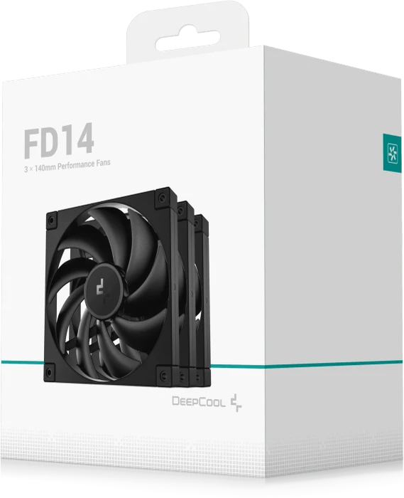 DeepCool FD14, schwarz, 140mm, 3er-Pack