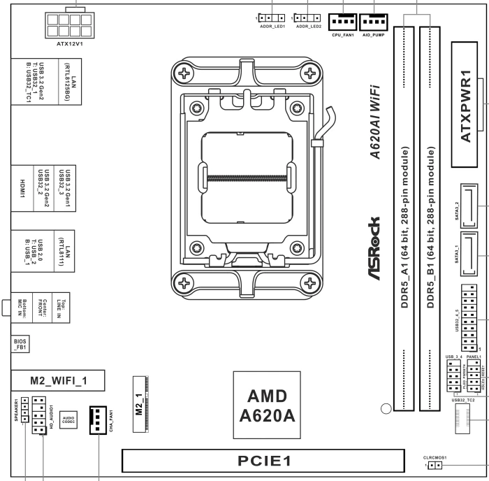ASRock A620AI WiFi (AMD AM5)