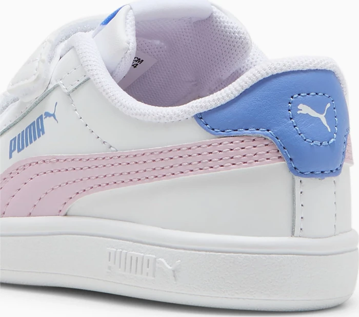 Puma Smash 3.0 Leather V puma white/grape mist/blue skies (Junior)