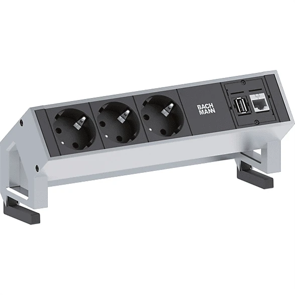 Bachmann Desk 2, 3-fach, USB/Cat6