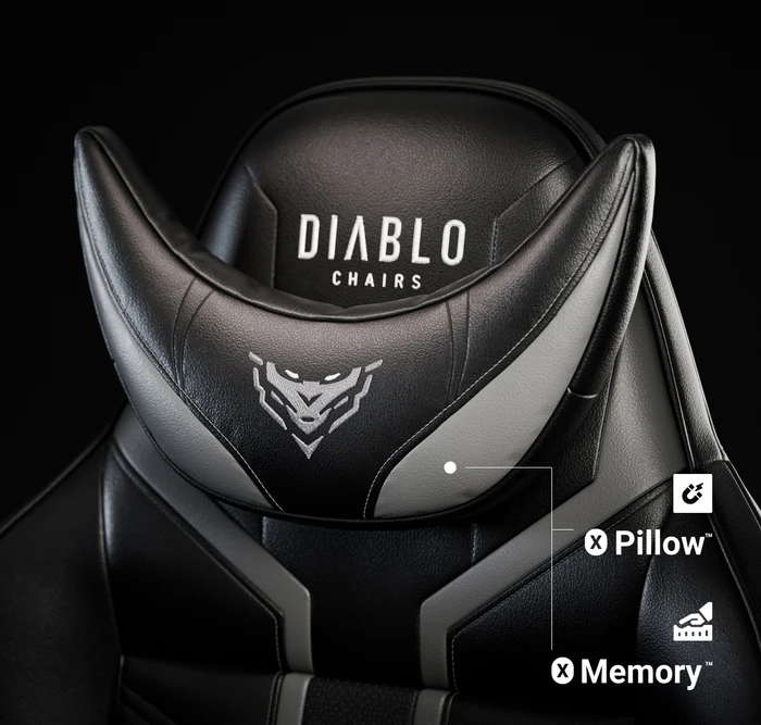 Diablo Chairs X-Ray 2.0 Normal Gamingstuhl, schwarz/grau