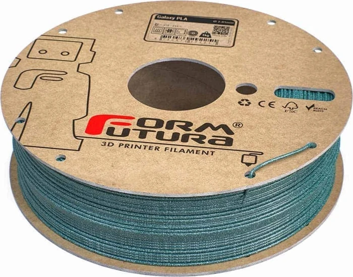 Formfutura Galaxy PLA, opal green, Spule, 1.75mm, 750g