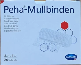 Hartmann Peha Mullbinden unsteril lose, 8cm x 4m, 20 Stück
