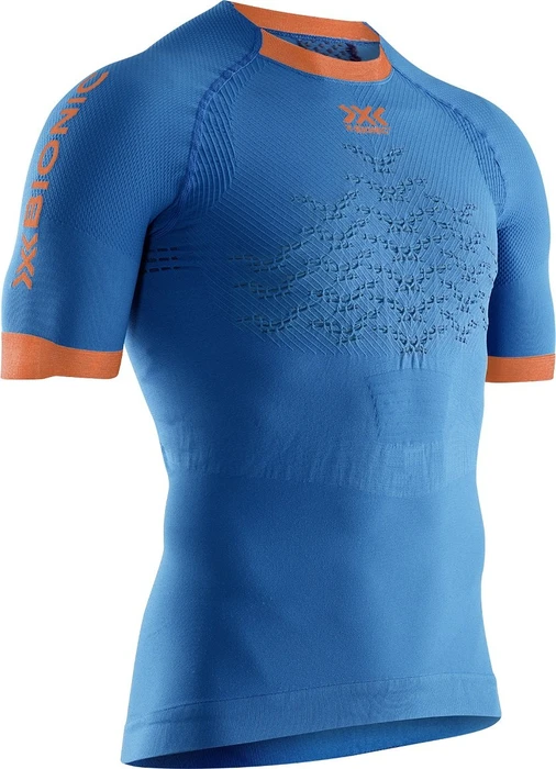 X-Bionic The Trick 4.0 Laufshirt kurzarm teal blue/kurkuma orange (Herren)