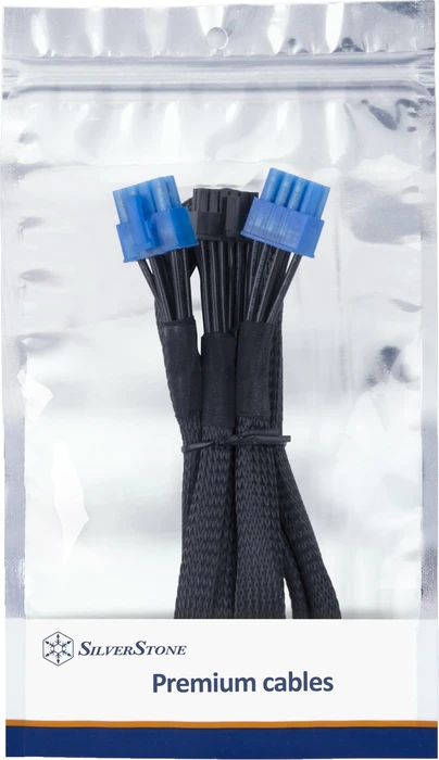 SilverStone PP12, 2x 8-Pin PCIe Stecker auf 12-Pin Micro-Fit 3.0 Stecker, Adapterkabel, schwarz, 550mm