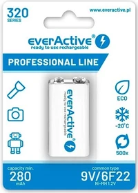 everActive Professional Line 9V-Block NiMH 320mAh