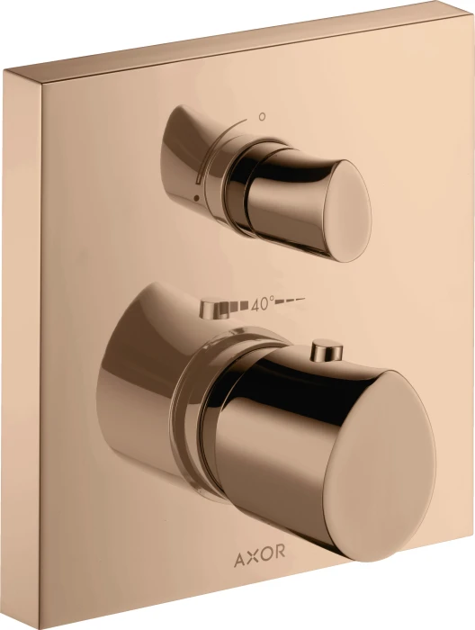 Hansgrohe Axor Starck Organic Thermostat Unterputz mit Ab- und Umstellventil polished red gold