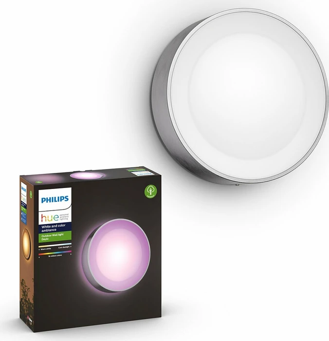 Philips Hue White and Color Ambiance Daylo Wandleuchte edelstahl