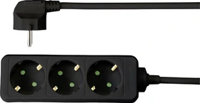 Sygonix Schutzkontakt Steckdosenleiste, 3-fach, 1.4m, schwarz