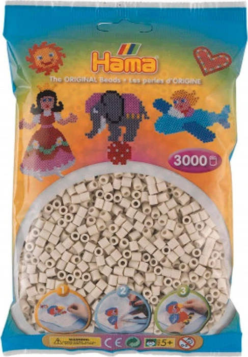 Hama midi Beutel mit Perlen 3000 Stück kitt