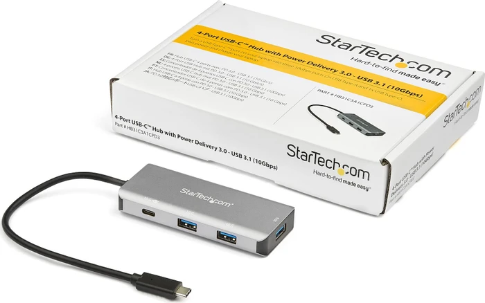 StarTech USB-Hub, 1x USB-C 3.1, 3x USB-A 3.1, USB-C 3.1 [Stecker]